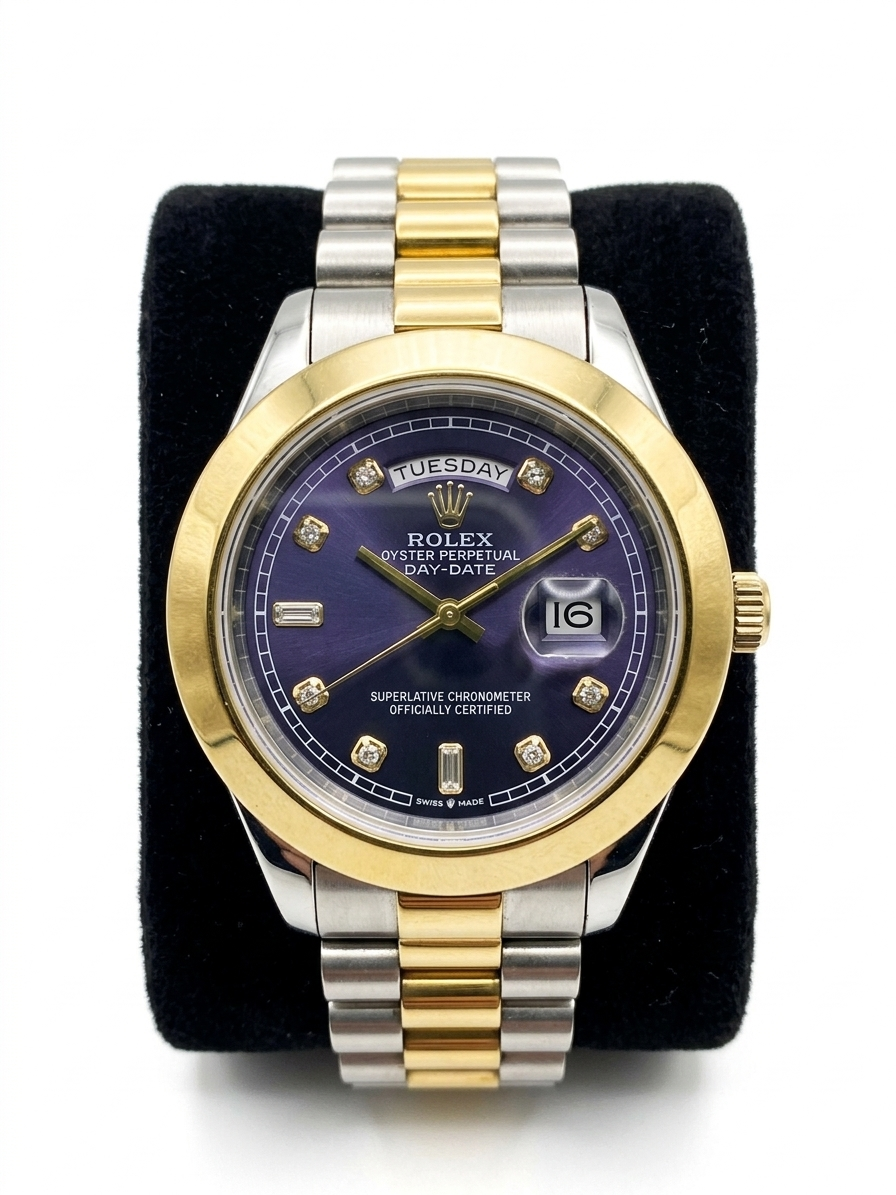Rolex Purple Sunray Dial & Diamond Indices