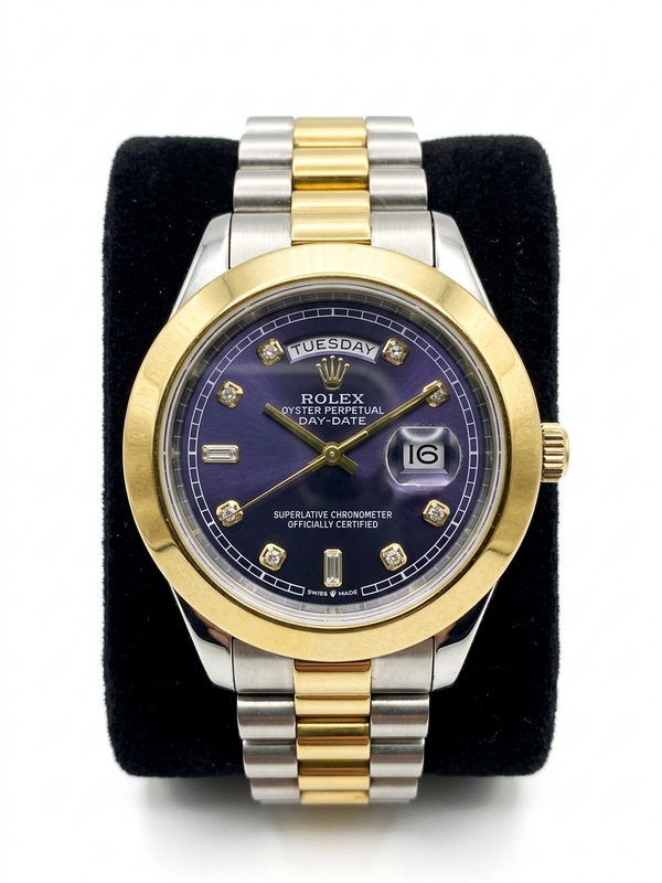 Rolex Purple Sunray Dial & Diamond Indices