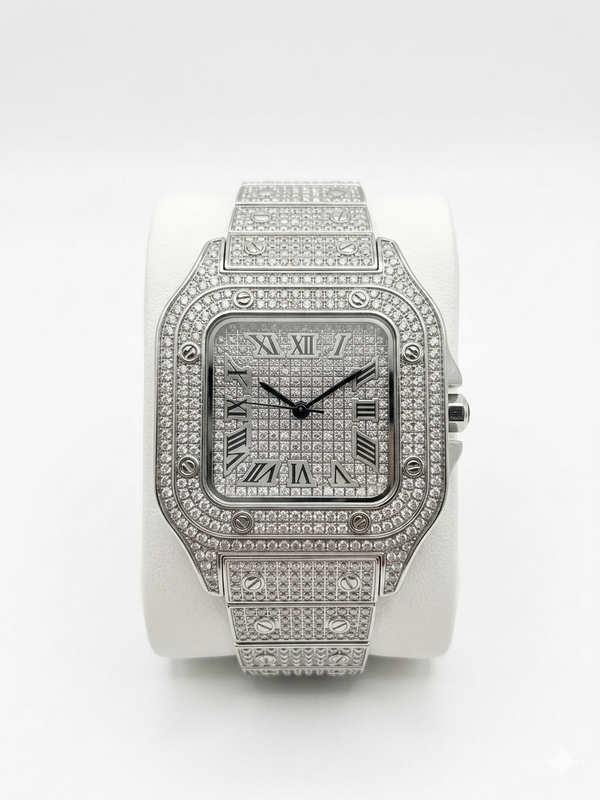 Diamond Pavé Cartier Santos