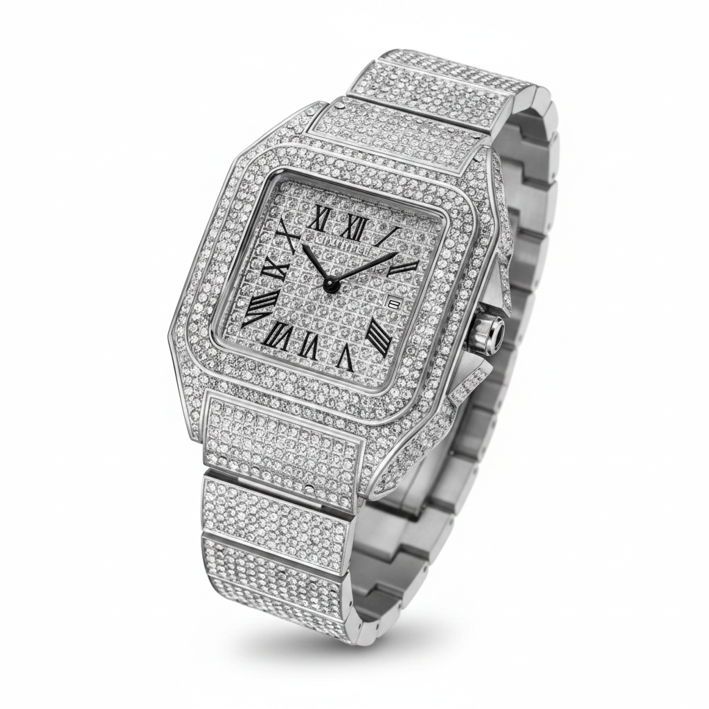 Diamond Pavé Cartier Santos