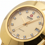 Gold Diamond Dial Watch — Dial