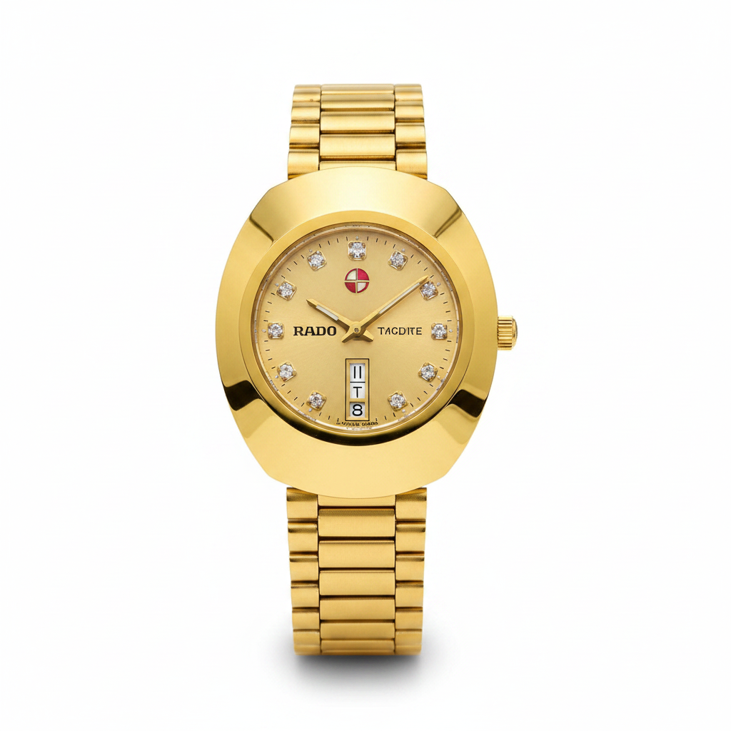 Gold Diamond Dial Watch — Front
