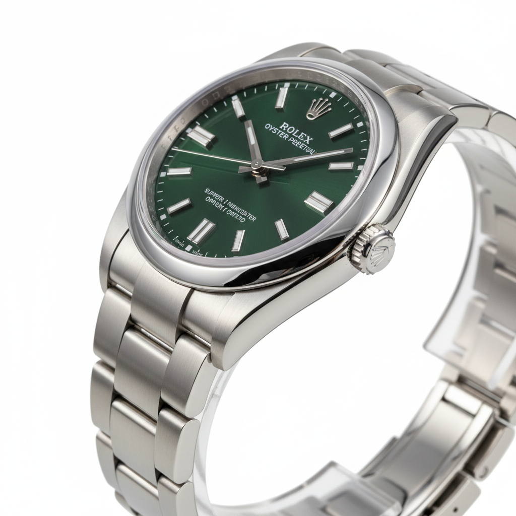 Rolex Oyster Perpetual Green — Side